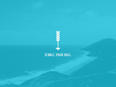 Scroll Your Roll arrow beach beer branding island packaging water web design