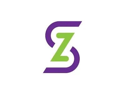 SZ Monogram brand branding flat icon identity logo logo design logotype symbol type typography vector