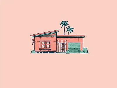 Fibro House bikini fibro girl goldcoast house illustration metermaid retro tropical unit