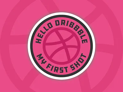 Hello Dribbble! badge debut first shot