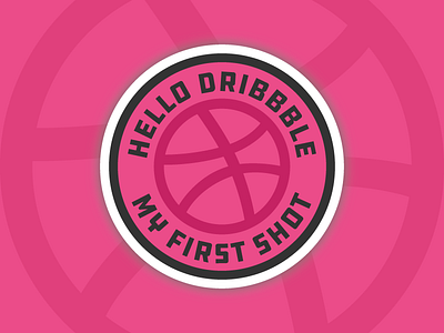 Hello Dribbble! badge debut first shot