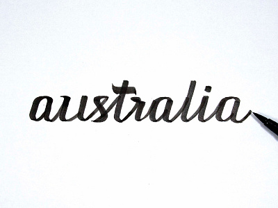 Australia brush brushlettering brushpen copics handlettering lettering organic tombow