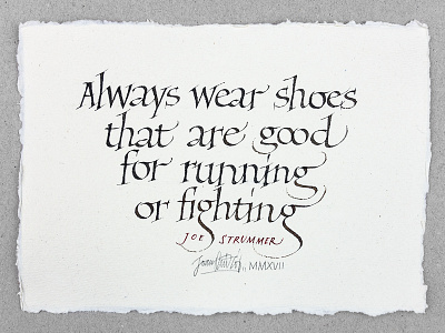 Shoes calligraphy casual expressive humanistic ink joe strummer punk punkrock roman the clash