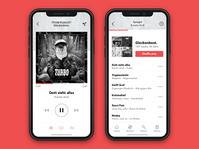 Daily UI #009 - Music Player 009 app challenge daily dailyui ios iphonex music player ui