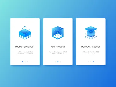 Cloud app aronboarding blue cloud figure geometric illustration technology ui ux virtual