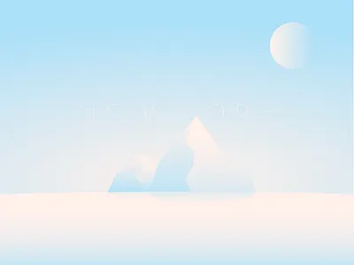 N E W Y O R K cold freeze gradient landscape mountain