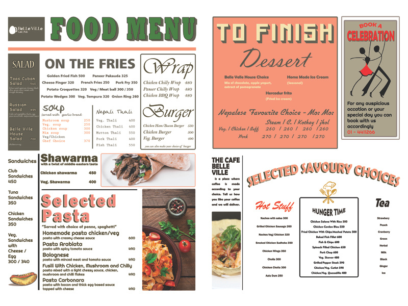 Example of Food News Menu