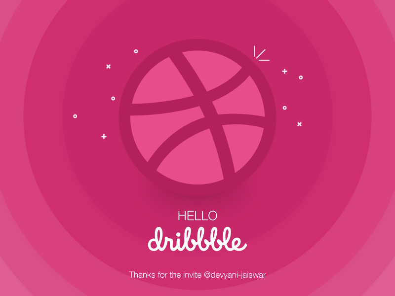 Example of Dribbble Invite