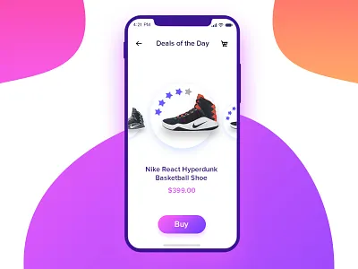Deal of the Day(Shopping cart) app buy cart deal design image rating shoe shopping ui ux