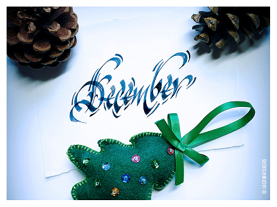 December calligraphy christmas custom type december graphic designer hand lettering jack whiskers lettering typography word mark