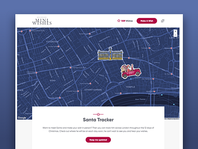 Rosewood Hotel - Mini Wishes Santa Tracker branding christmas flat logo santa type typography ux vector web design