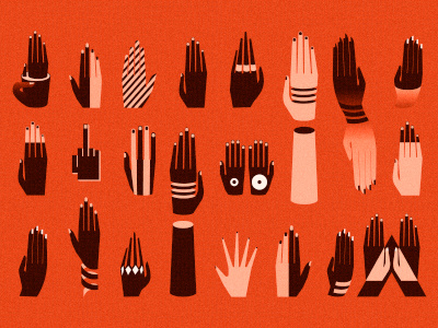 Need a hand? hands. gra[hic illustration pattern