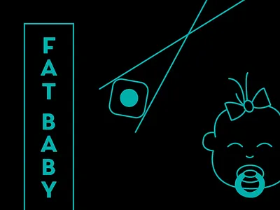 Fat Baby Secondary Logo + Custom Icons branding icons logo restaurant sushi