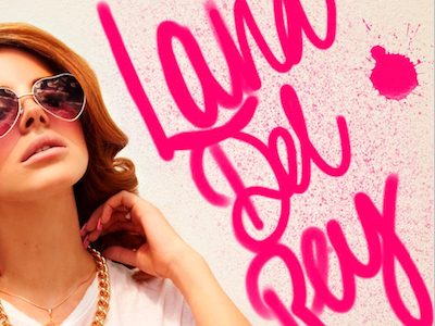 Lana Del Rey grafitti hand drawn lettering typography