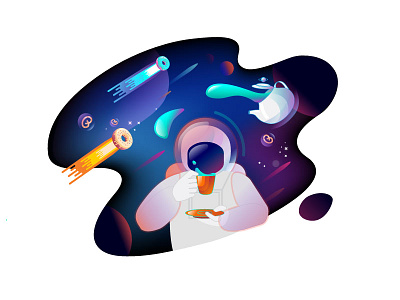 Space break astronaut space
