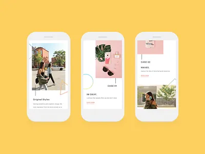 Land Matrix | Mobile Website design fashion geometric land matrix mobile phone cases photography product screens simple uiux website