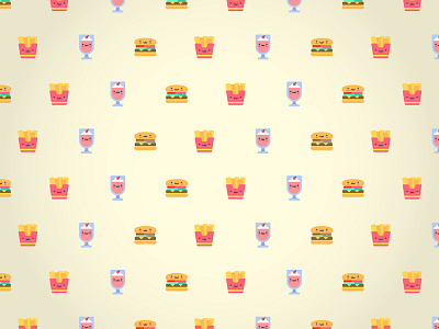 Day 59 – Background Pattern 059 background background pattern dailyui fries hamburger milkshake pattern repeat texture uidesign user interface