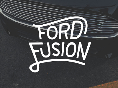 Ford Fusion automotive car ford fusion lettering sketches type