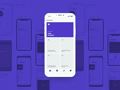 Hello Dribbble debut ui