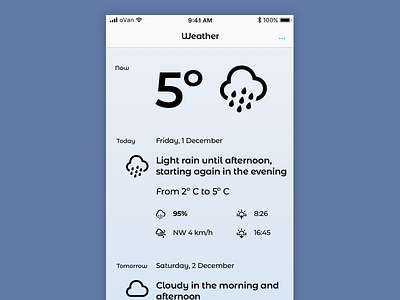 Weather Essentials 002 app blue ios iphone minimal weather