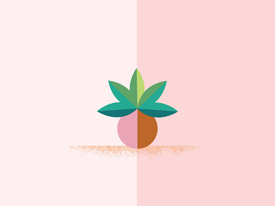 Potted Plant illustration plant symmetrical texture tropical