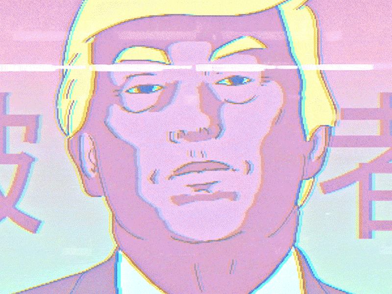 T R U M P 2d animation anime dissolve manga trump vaporwave