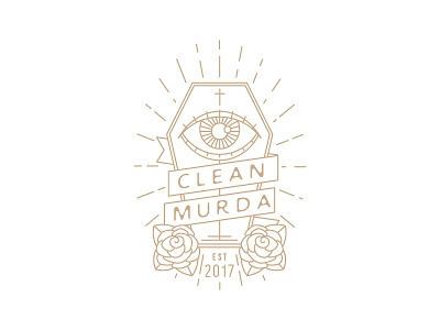 Clean Murda logo alternative 2 badge eye illuminati logo logotype roses tatoo