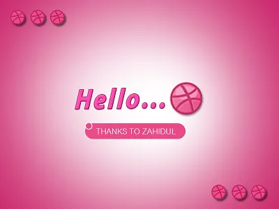 Hello Dribbble ball colourful colours design dribble first hello shot
