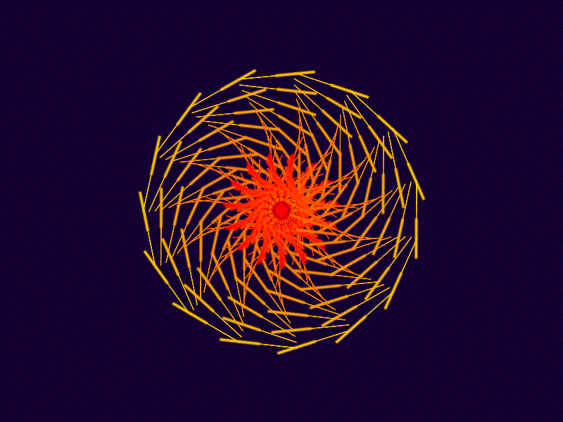 Fiery Mandala css fire flower hypnosis mandala phyllotaxis processing pure css tsankashvili