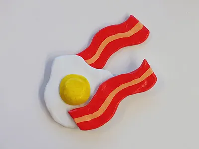 Bacon & Eggs bacon eggs food illustration sculpture