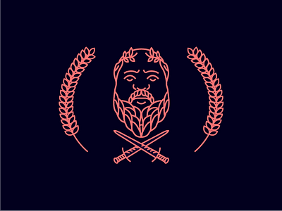 The Greek beard greek new post olive pink power sword