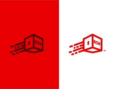 Now Shipping Concept box brand cardboard icon jump logo motion moving red shipping