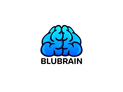 Day 44 - Brain blue brain dailylogochallange illustration illustrator logo logos