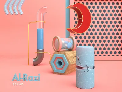 • al-Razi • from "Candles in the dark" 3d alphabet arabic art c4d cg cinema4d digitalart houdini letters redshift render