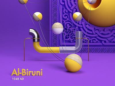 • al-Biruni • from "Candles in the dark" 3d alphabet arabic art c4d cg cinema4d digitalart houdini letters redshift render