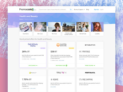 Category page - Health & Beauty - grid beauty category containers grid grid based layout health products