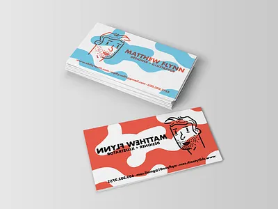New business cards avatar blue business cards hire me please red