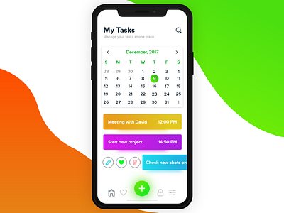 Task manager app app calendar gradient ios minimalist mobile task todo ui ux