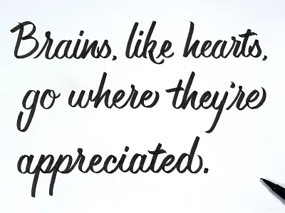 appreciation brush brushlettering brushpen businessquote bussiness copics feeling handlettering lettering organic quote tombow