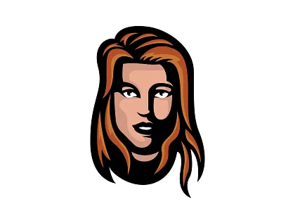 Female mascot logo brand branding creative creativity graphicdesign logo mascot photography skull