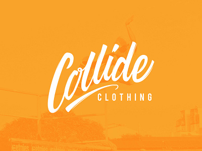 Collide Clothing! Hand Lettering Logo branding design graphic hand lettering ligature logo sketch type typography vector