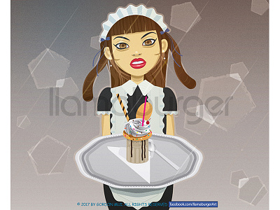 Maid cafe illustrator photoshop vector