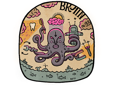 Octopus 2d art octopus