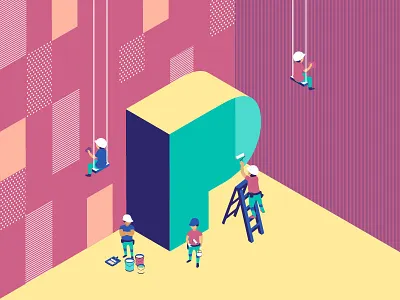 Painters 36daysoftype illustration isometry linewisebypoojabhapkar painting vectorillustration