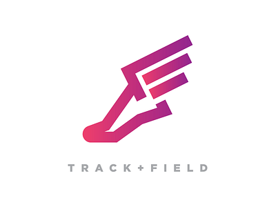 Track + Field Logo Option 3 emblem graphic design icon logo seal symbol type typography