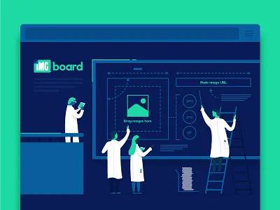 IMGboard Landing Page branding design illustration ui ux vector web