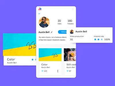 Digital Product WebApp - Redesign app hello dribbble blue flat mobile profile rate responsive ui ux video web app