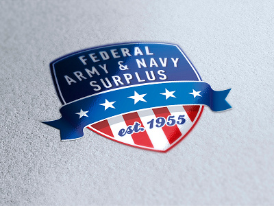 Federal Army & Navy Surplus Logo Design army logo logo design navy surplus