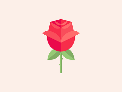 Rose flat flower illustration rose vector