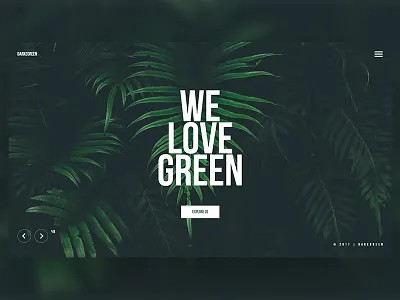 Daily Shot 3 clean forest green interface landing minimal page travel ui uidesign ux